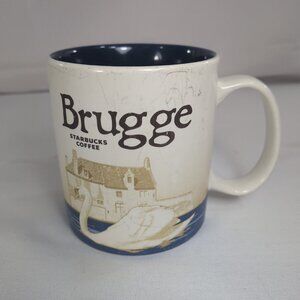 Starbucks Brugge Mug Global Icon Collection Belgium 2013 16 fl oz 473 ml Blue